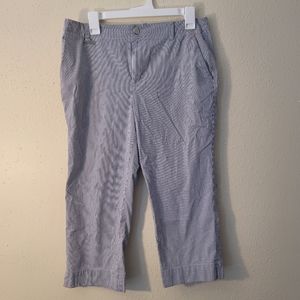 Pre-owned L-LR Lauren Active Wear Striped Capri